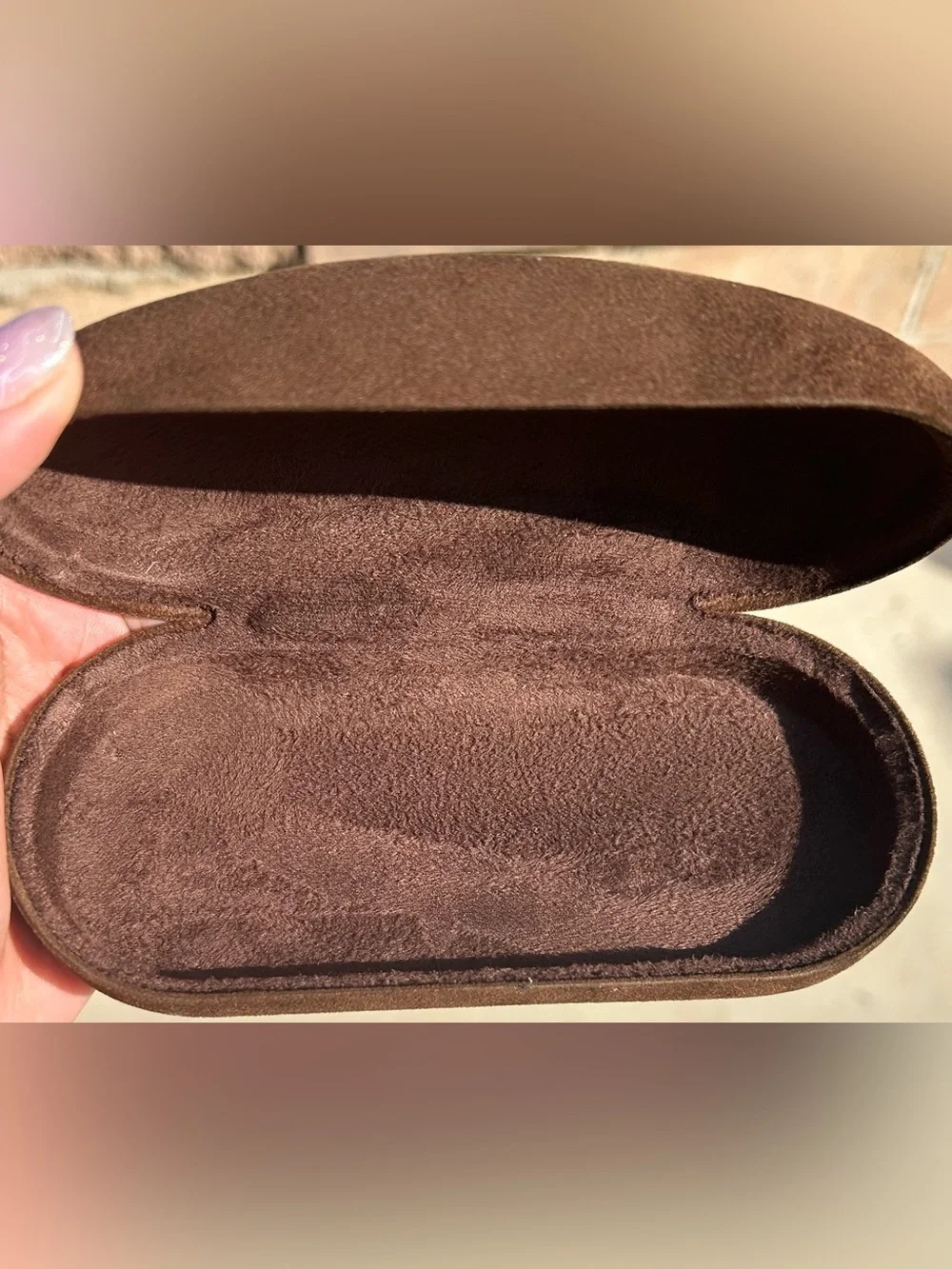 Tom Ford Brown Suede Eyewear Case